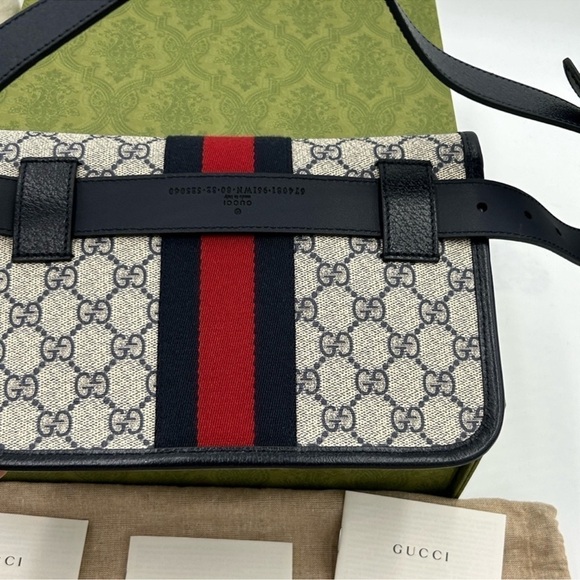 Women’s Gucci blue/red Ophelia GG belt bag size 80 cm/32 inches adjustable - Picture 4 of 14